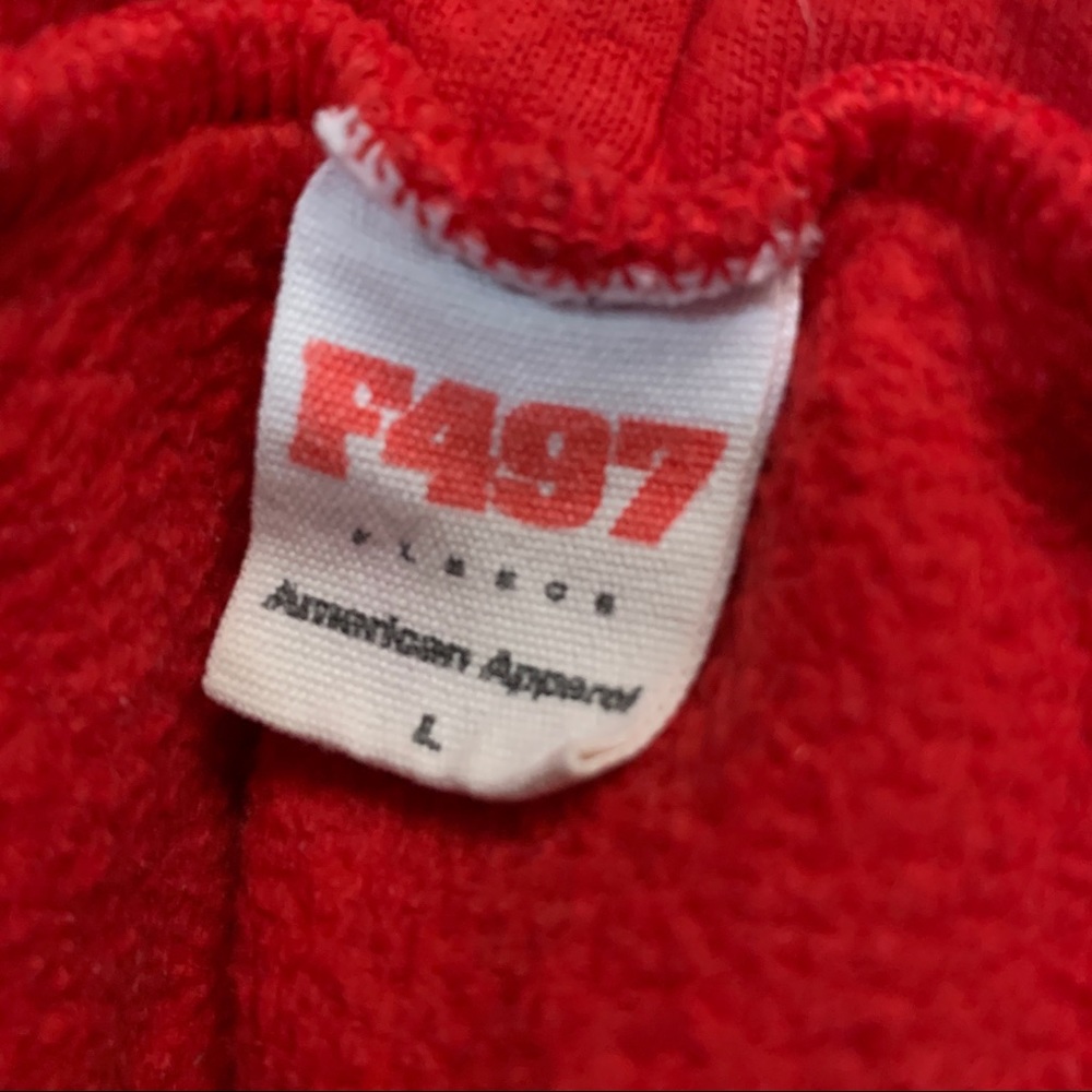 RED AMERICAN APPAREL HOODIE